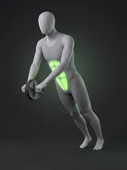 Standing Ab Wheel Rollout