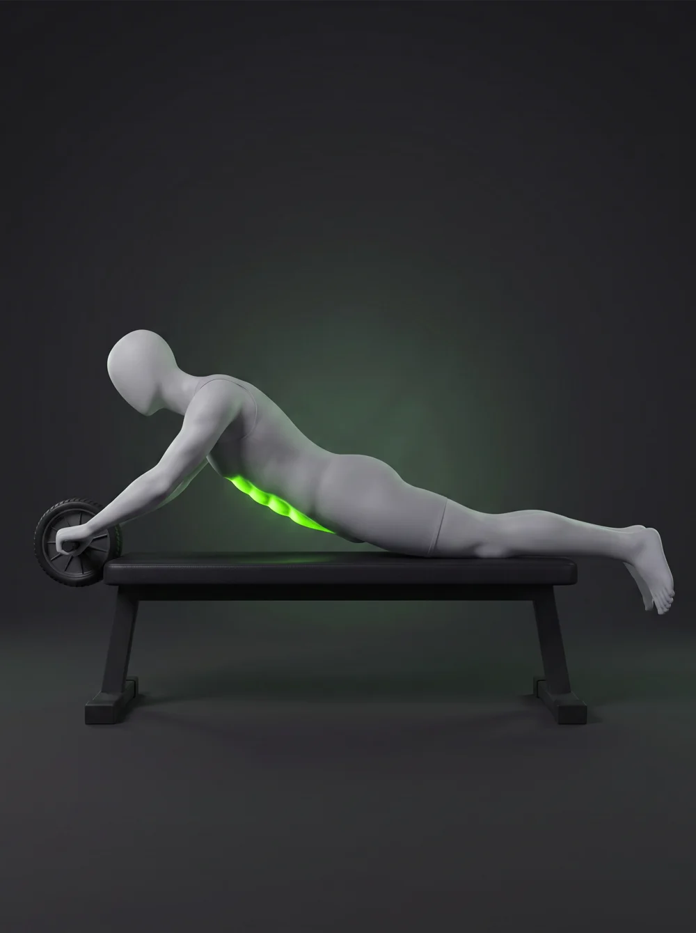 Bench Ab Rollout