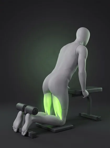 Bench-Assisted Nordic Hamstring Curl