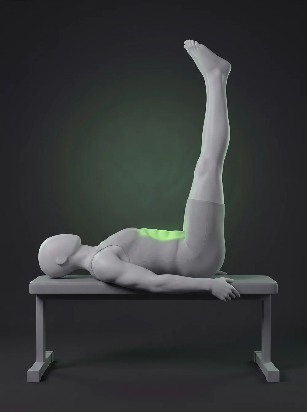 Lying Bench Leg Circles