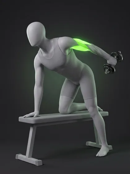 Bench Single-Arm Triceps Extension