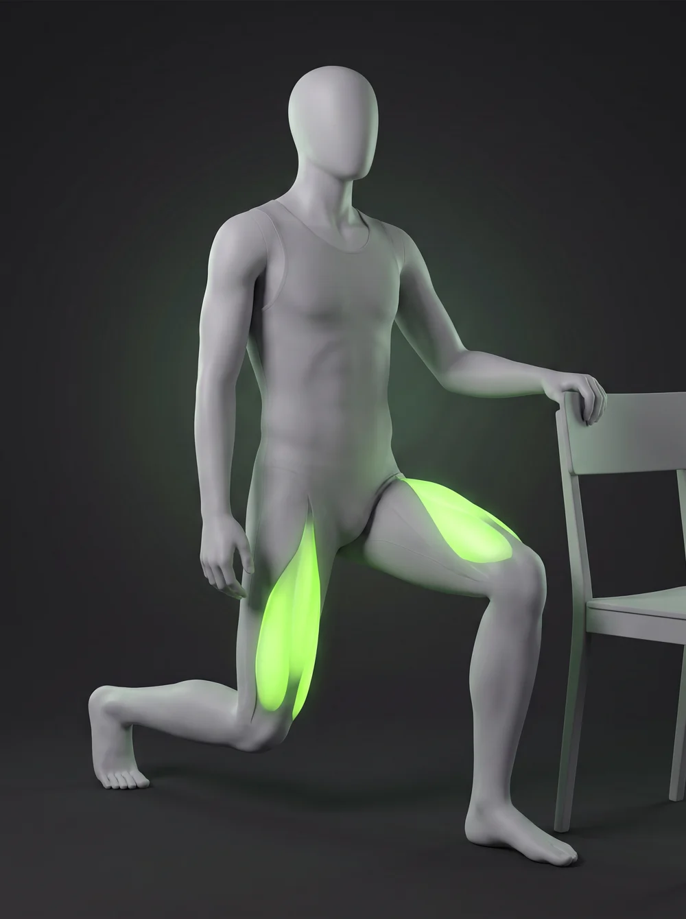 Chair-Assisted Lunge
