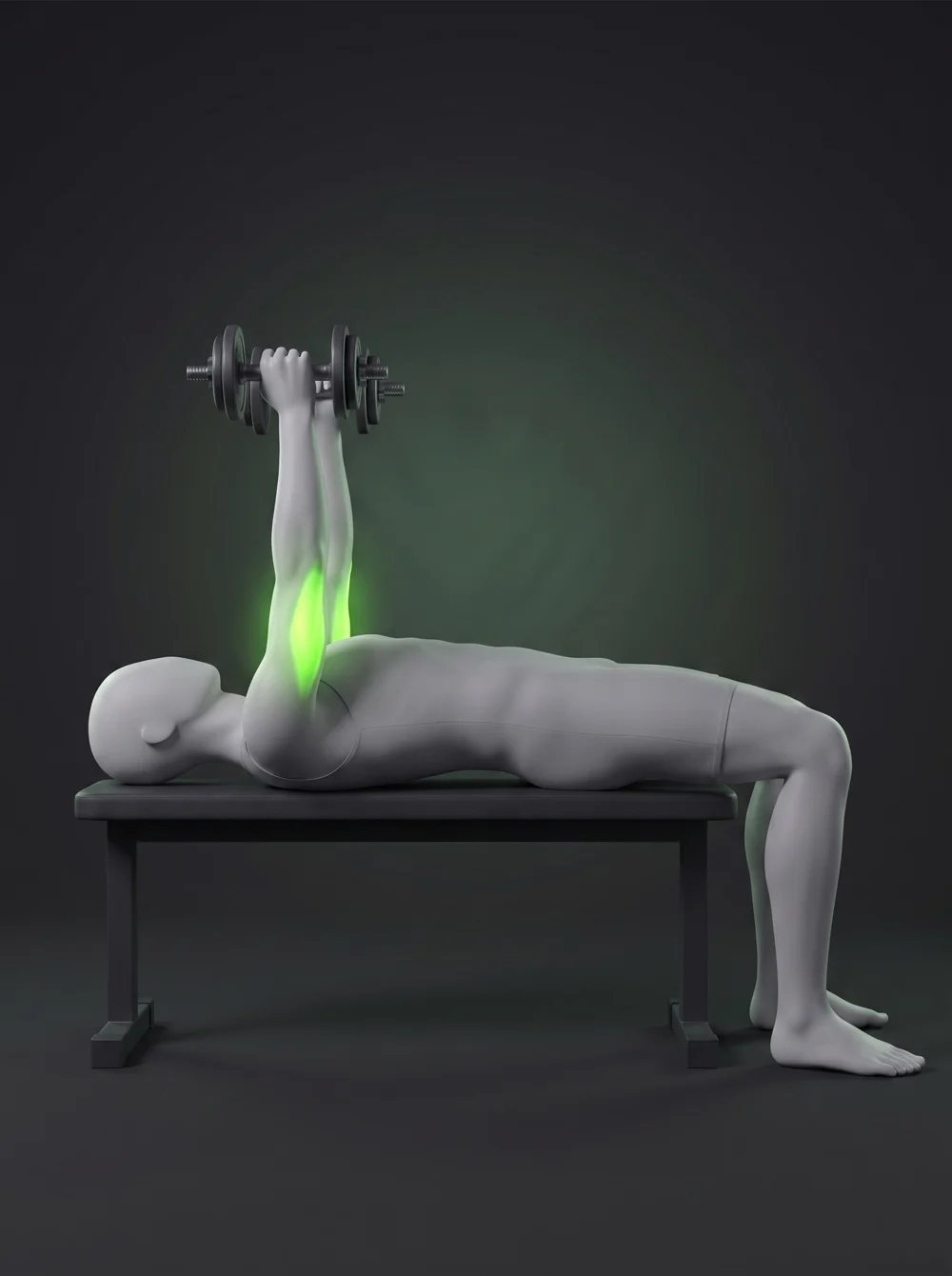 Lying Dumbbell Triceps Extension
