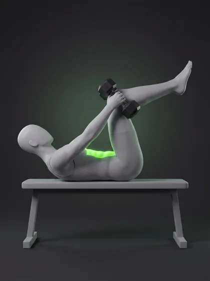 Lying Dumbbell Pass-Through