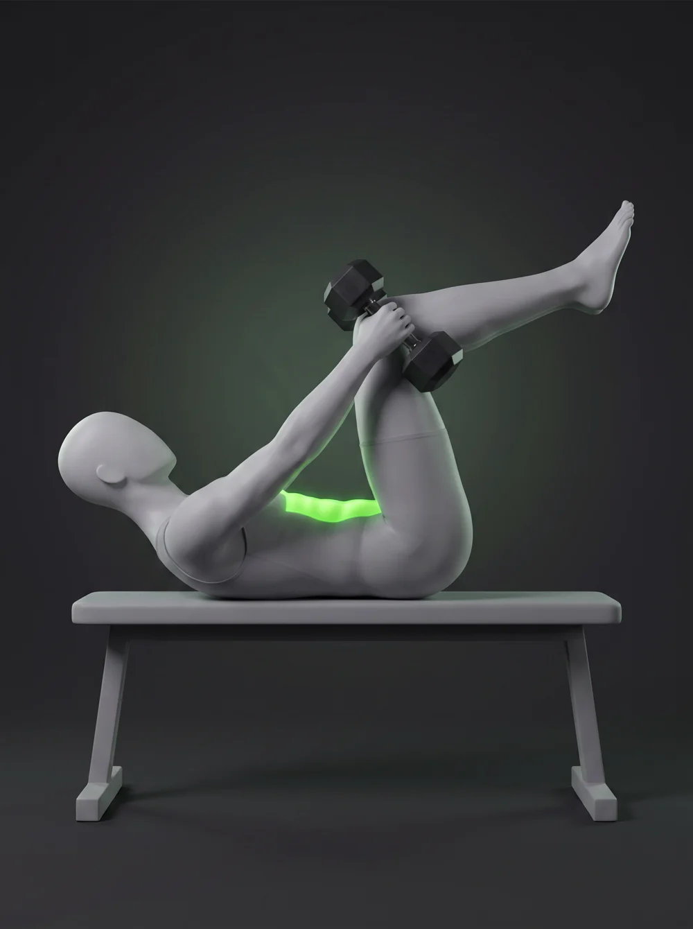 Lying Dumbbell Pass-Through