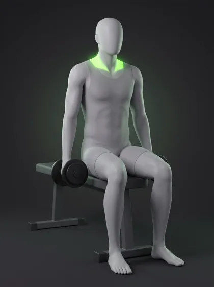Seated Dumbbell Shrug