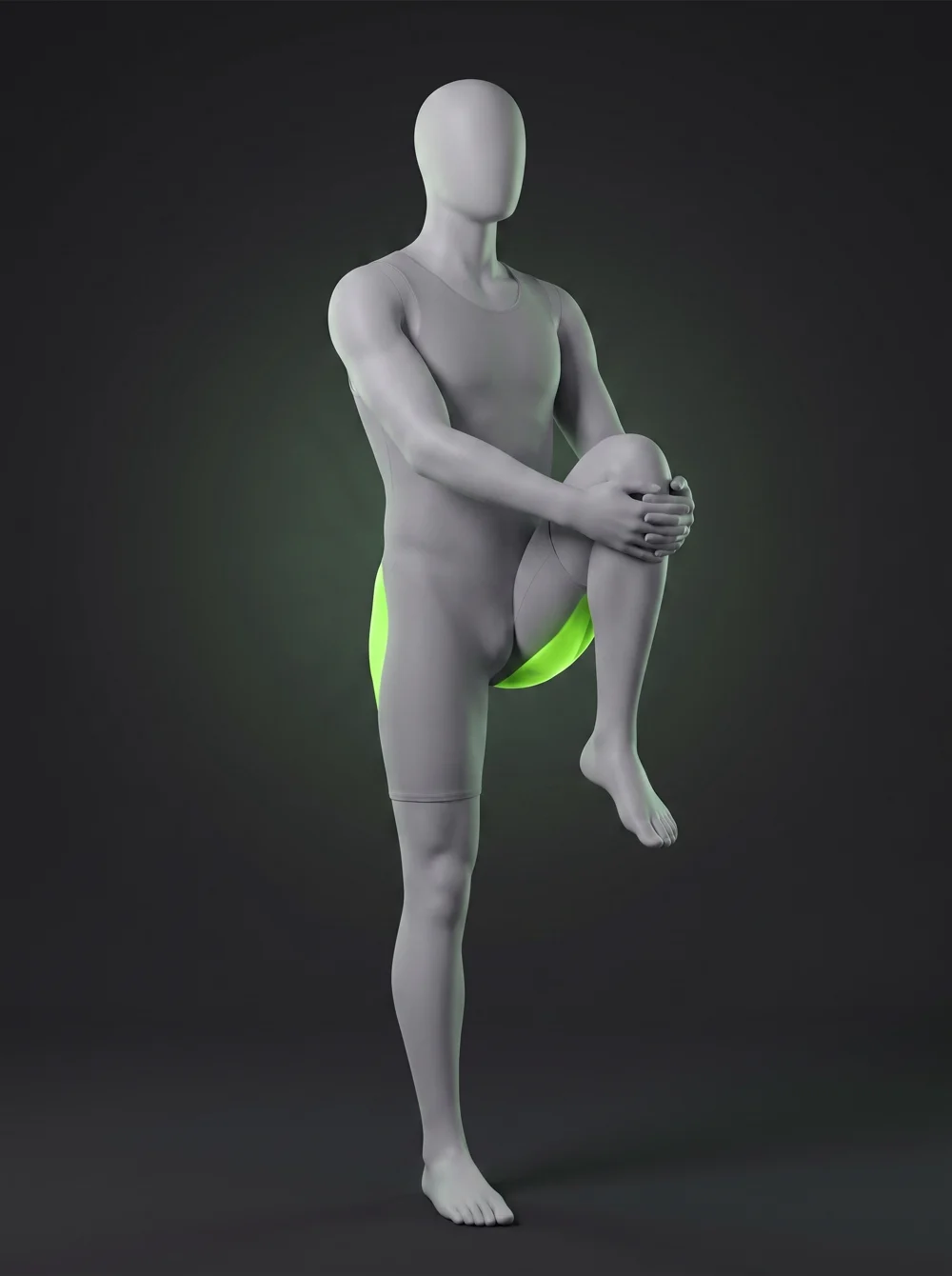 Dynamic Knee-to-Chest Glute Stretch