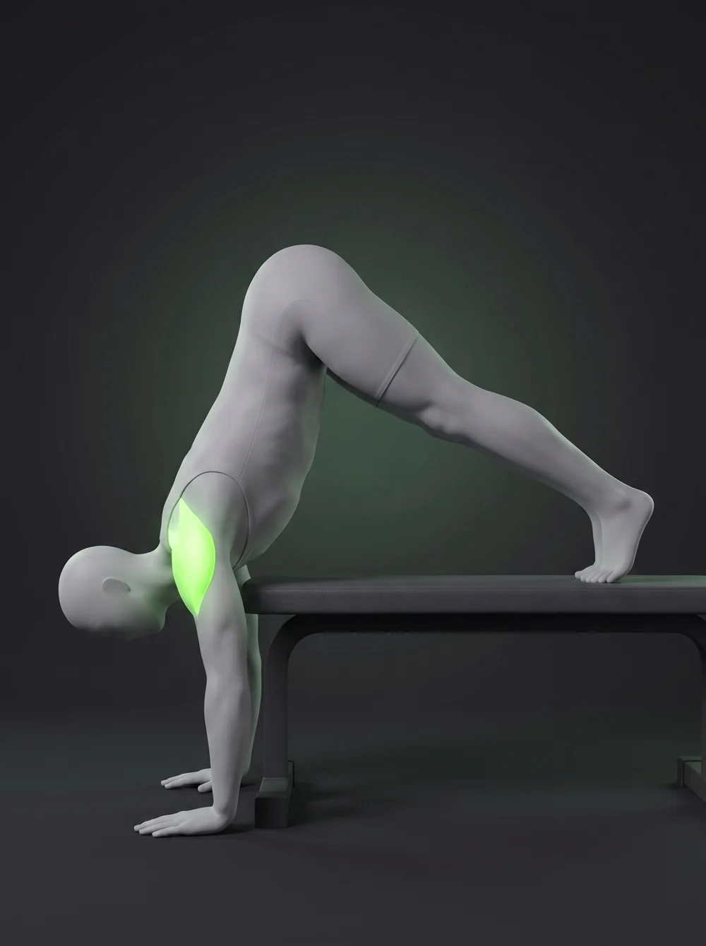 Feet-Elevated Pike Push-Up