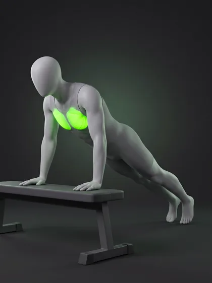 Incline Bench Push-Up