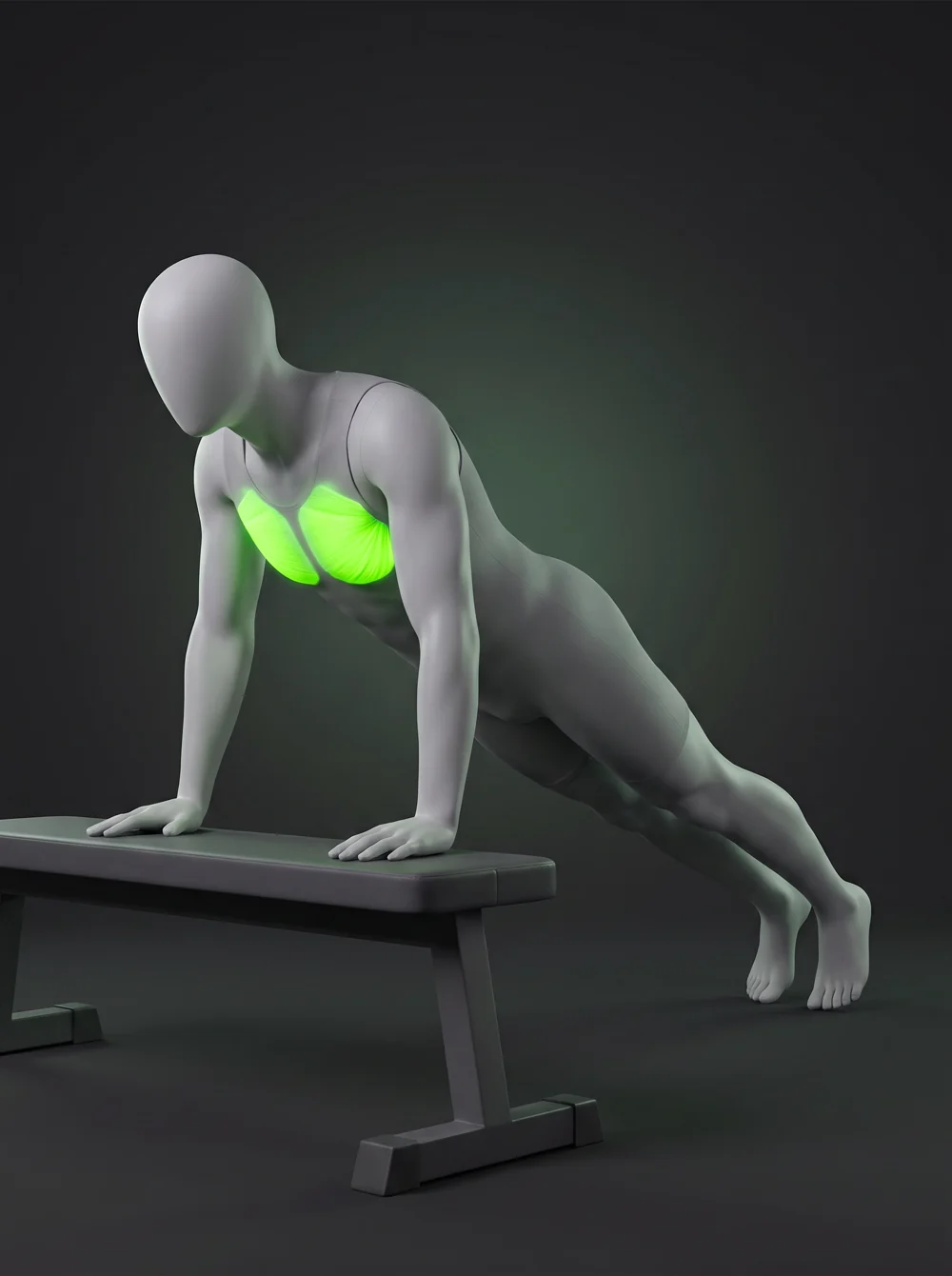 Incline Bench Push-Up