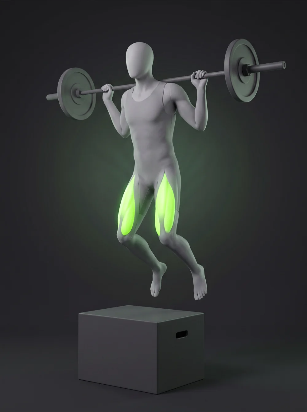 Explosive Barbell Box Squat