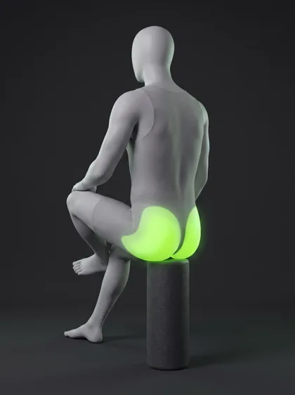Foam Roller Glute Release