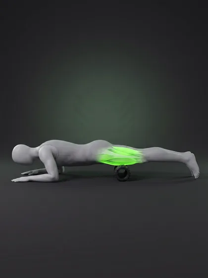 Foam Roller Quad Stretch