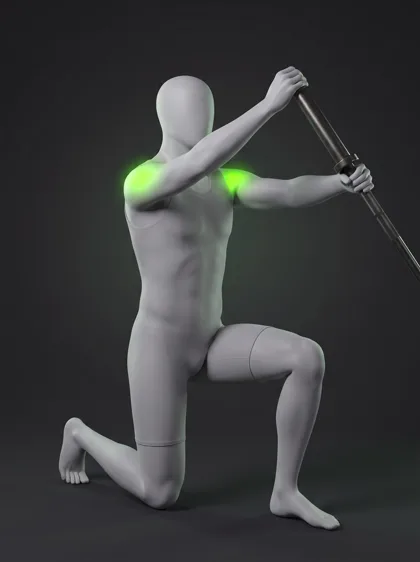 Half-Kneeling Landmine Press
