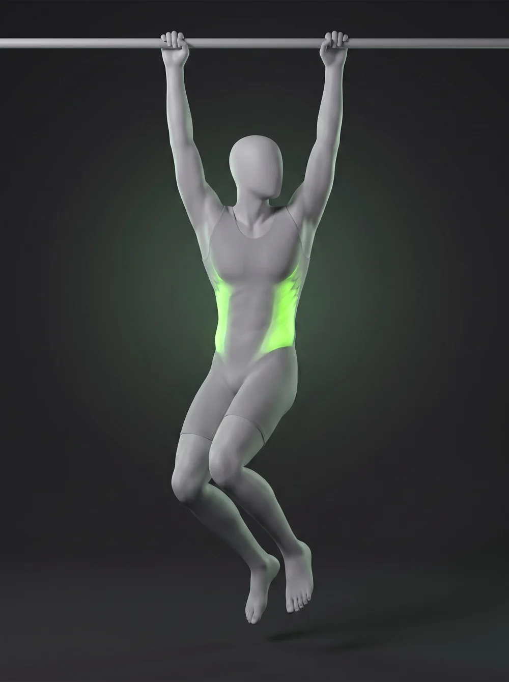 Hanging Oblique Knee Raise