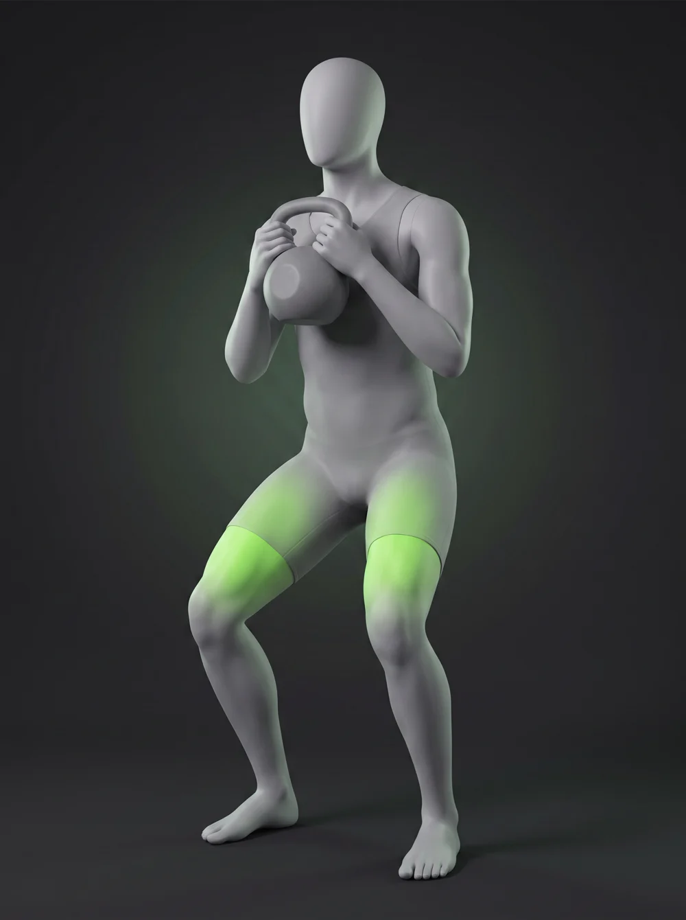 Kettlebell Front Rack Squat