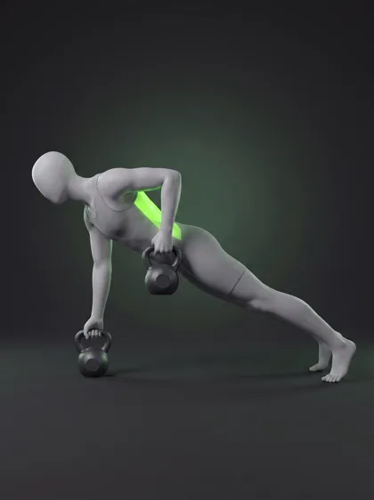 Kettlebell Renegade Row