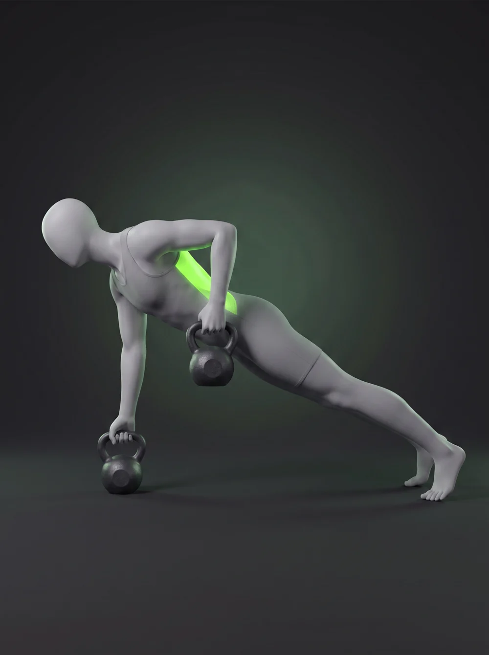 Kettlebell Renegade Row