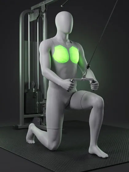 Kneeling High-to-Low Cable Press