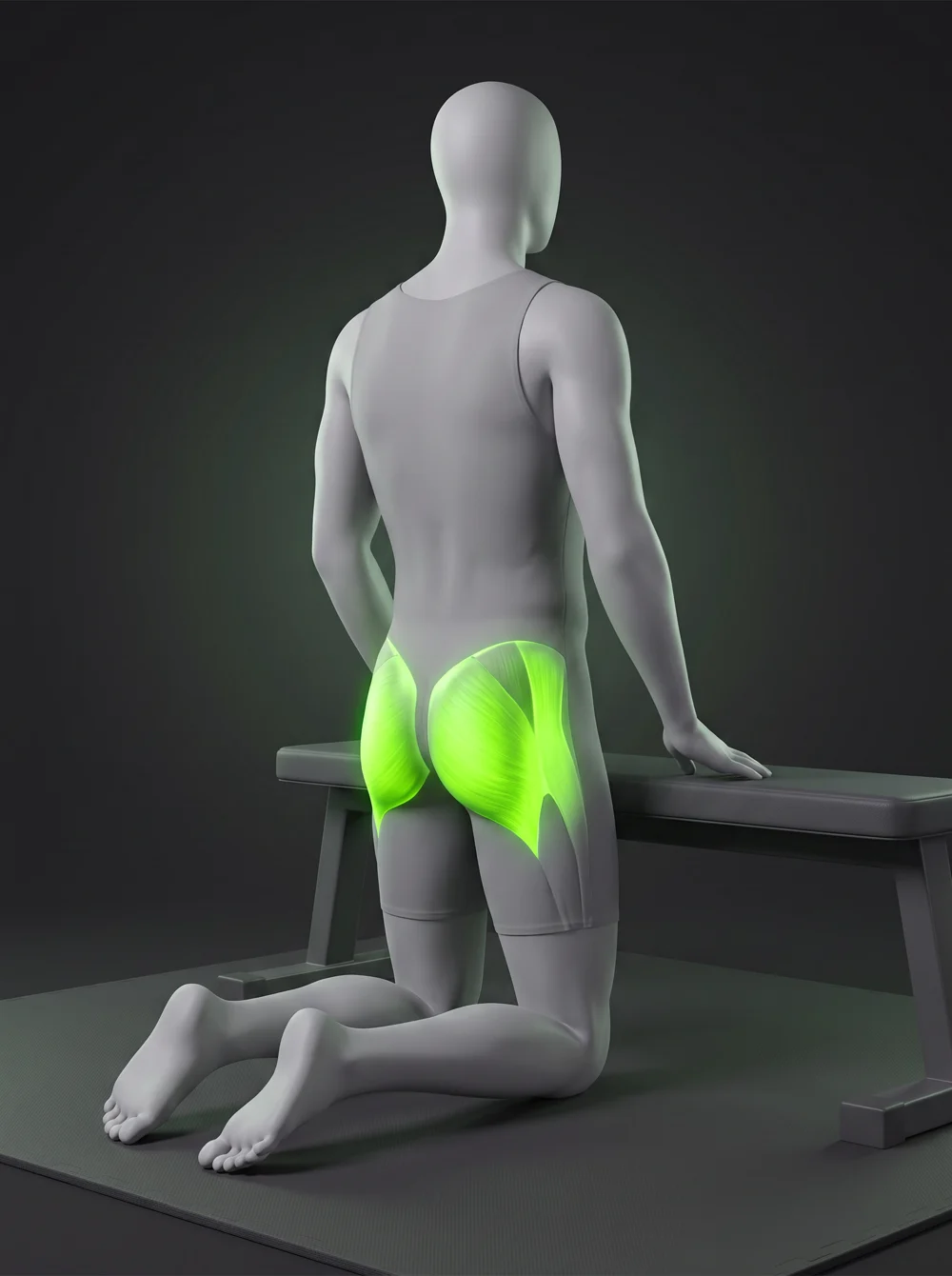 Kneeling Squat to Bench
