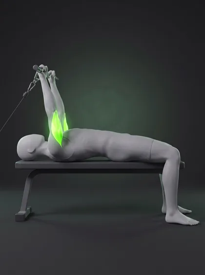 Lying Cable EZ-Bar Triceps Extension