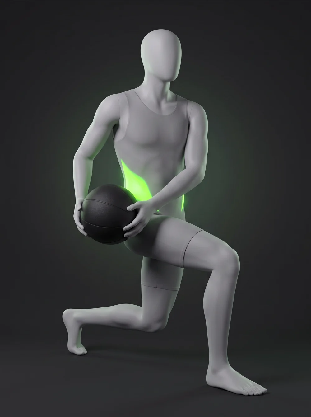 Half-Kneeling Medicine Ball Woodchop