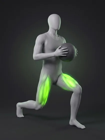 Medicine Ball Reverse Lunge