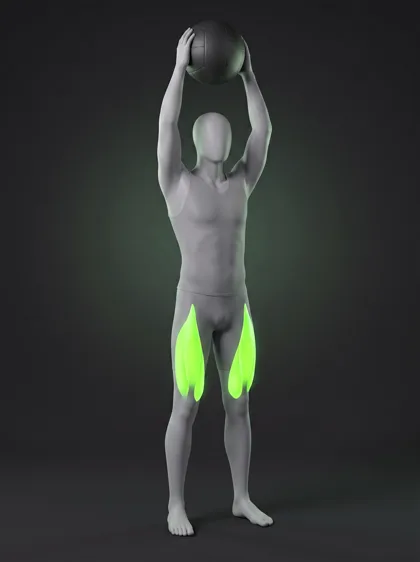 Medicine Ball Squat to Press