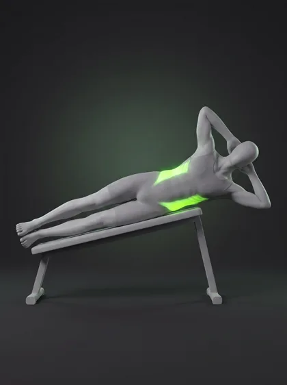 Bench Oblique Crunch