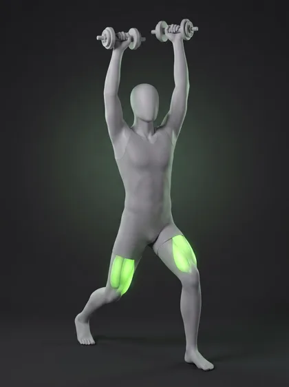 Dumbbell Overhead Lunge