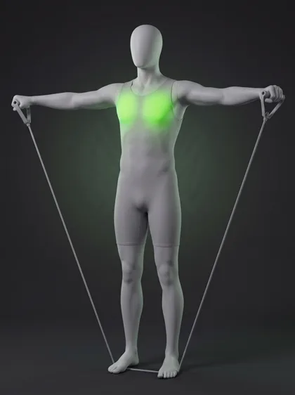 Standing Resistance Band Chest Press