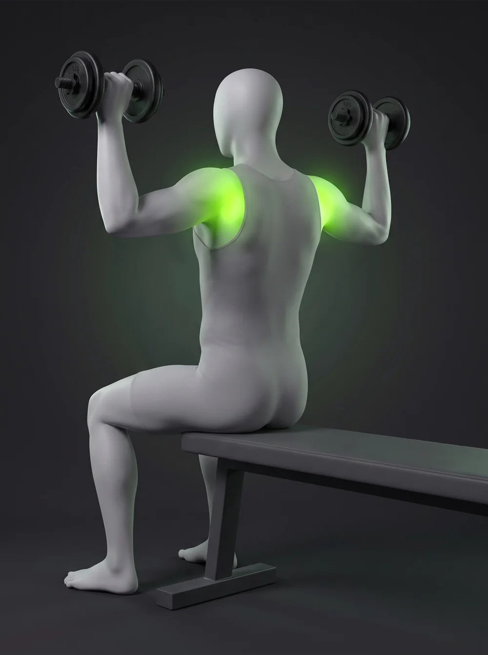 Seated Bent-Over Dumbbell Lateral Raise