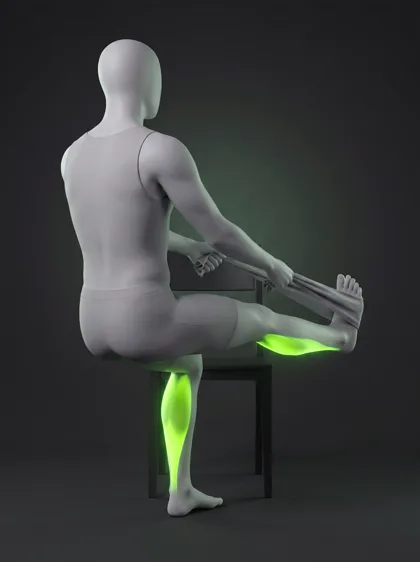 Seated Towel Calf Stretch