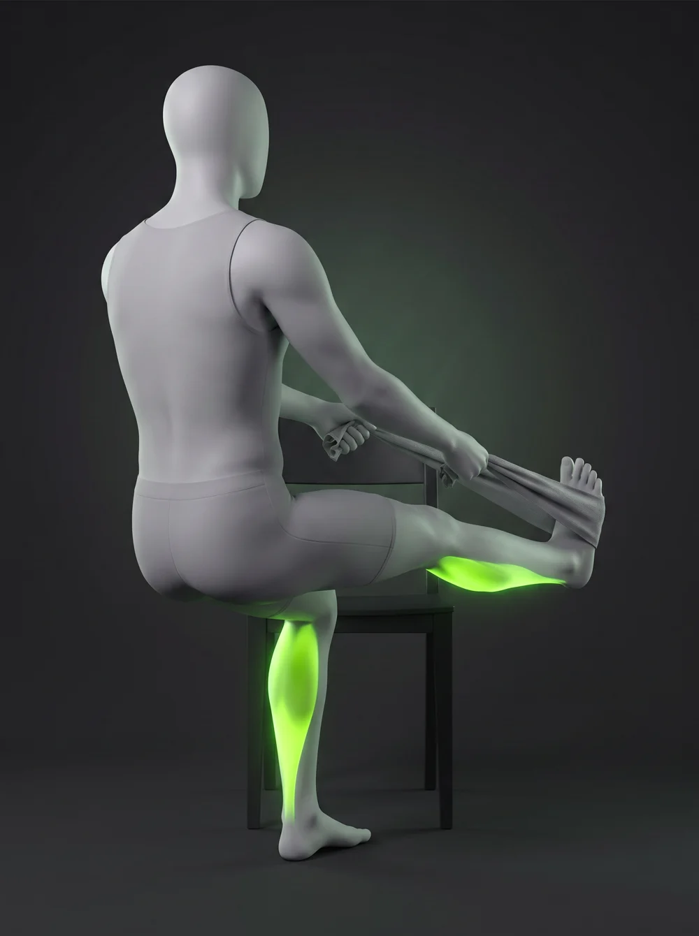 Seated Towel Calf Stretch