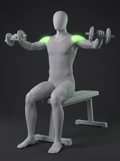 Seated Dumbbell Lateral Raise