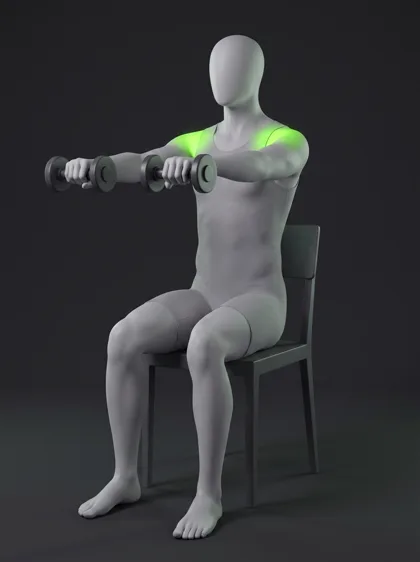 Seated Dumbbell Front Raise