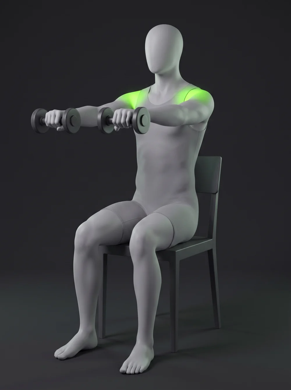 Seated Dumbbell Front Raise