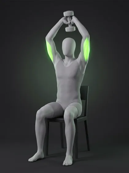 Seated Dumbbell Overhead Triceps Extension