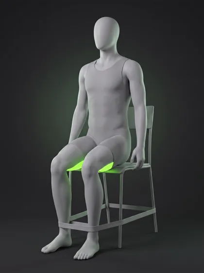 Seated Resistance Band Leg Curl
