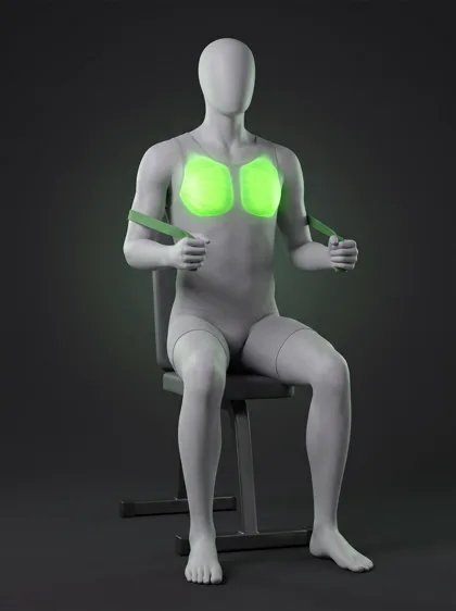 Seated Resistance Band Chest Press