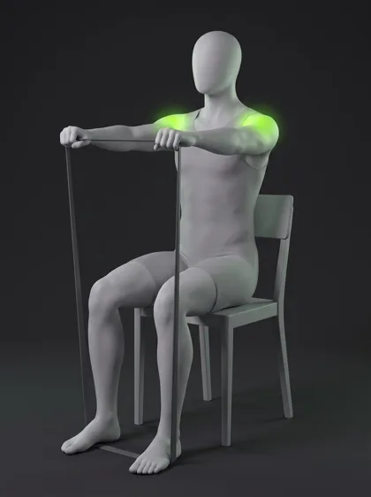 Seated Resistance Band Front Raise