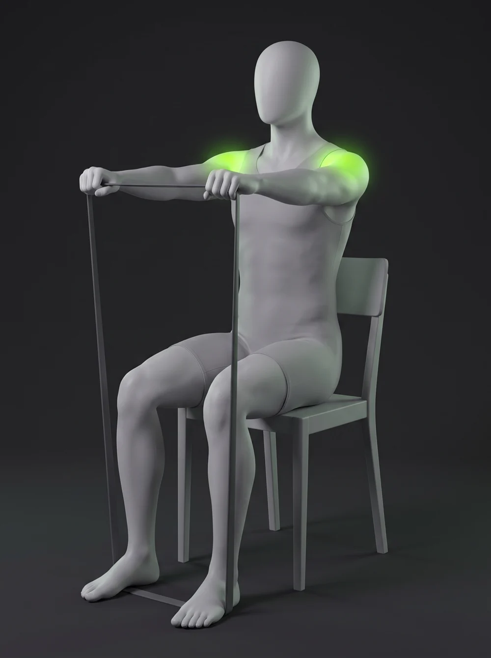 Seated Resistance Band Front Raise