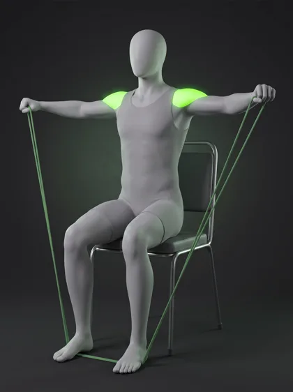 Seated Resistance Band Lateral Raise