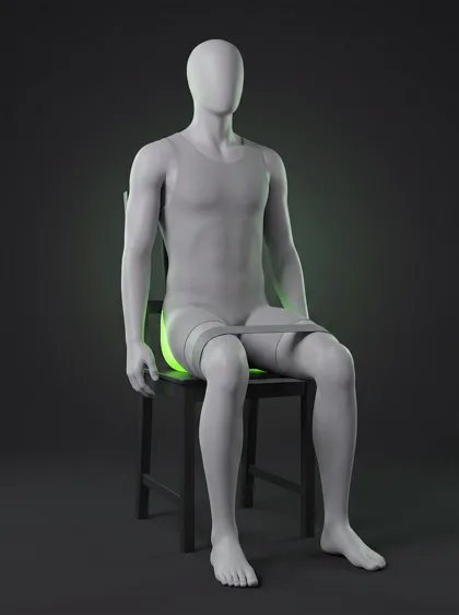 Seated Resistance Band Leg Abduction