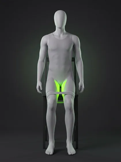 Seated Resistance Band Leg Adduction