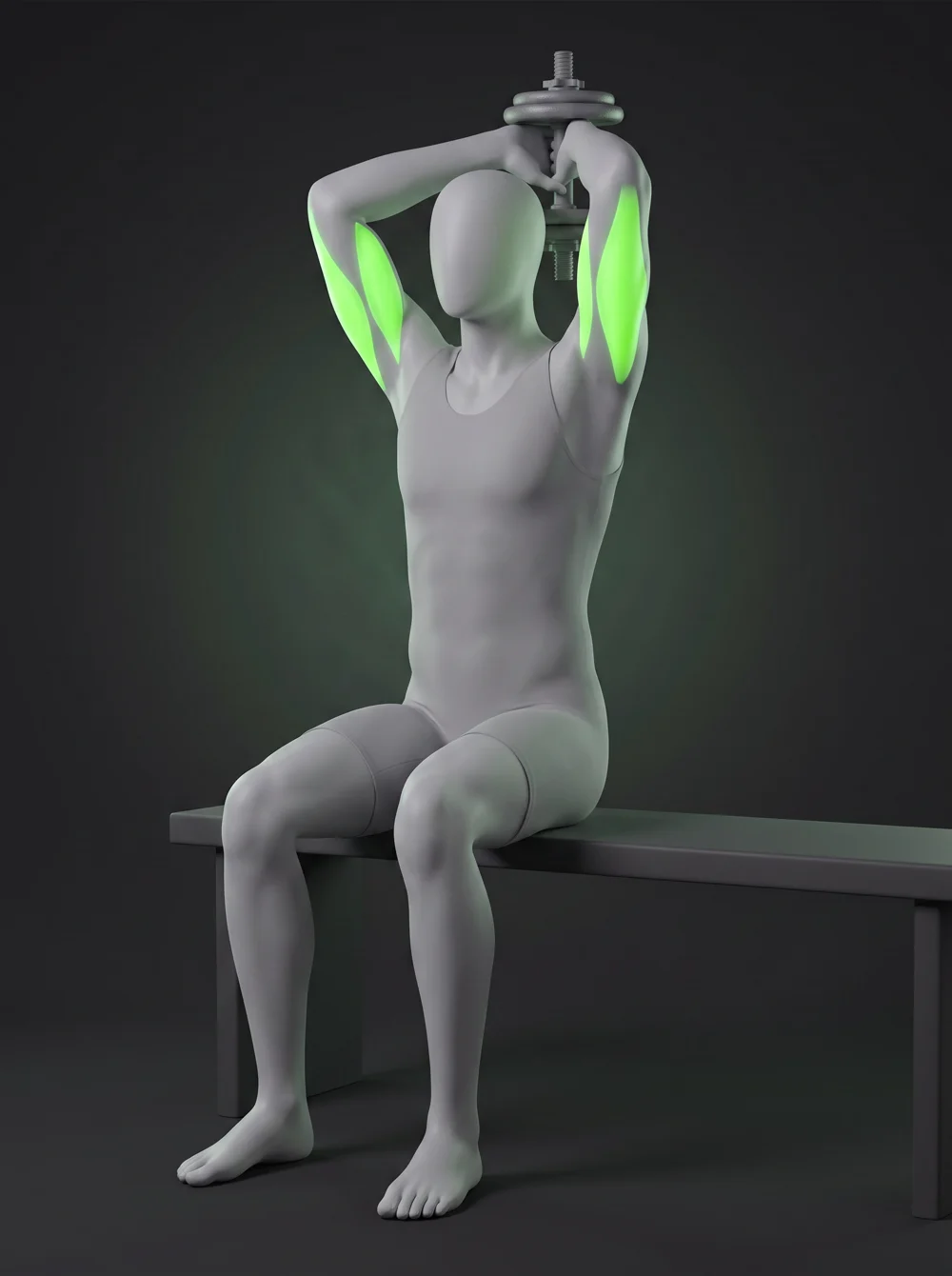 Seated Overhead Triceps Extension