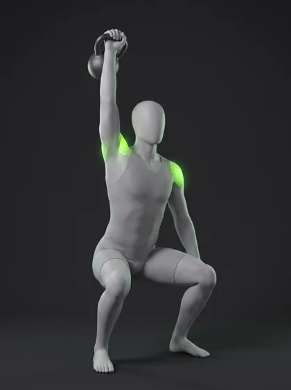Single-Arm Overhead Kettlebell Squat