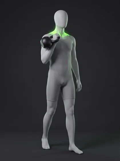 Single-Arm Bottoms-Up Kettlebell Press