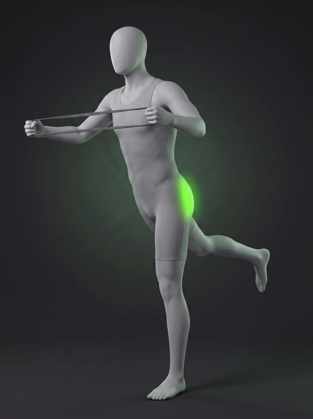 Single-Leg Resistance Band Balance Hold