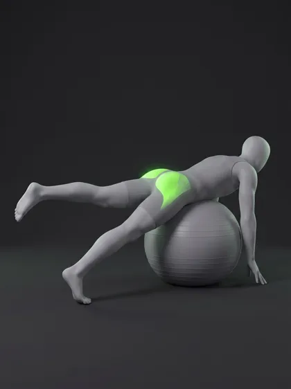 Single-Leg Stability Ball Hip Extension